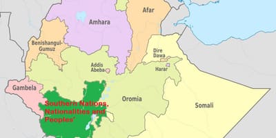 ನಕ್ಷೆ snnpr ಇಥಿಯೋಪಿಯ